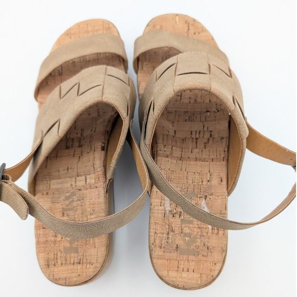 Korks Fraya Wedge Slingback Natural Platform Sandal Women's Size US8M EU39 - Picture 7 of 8